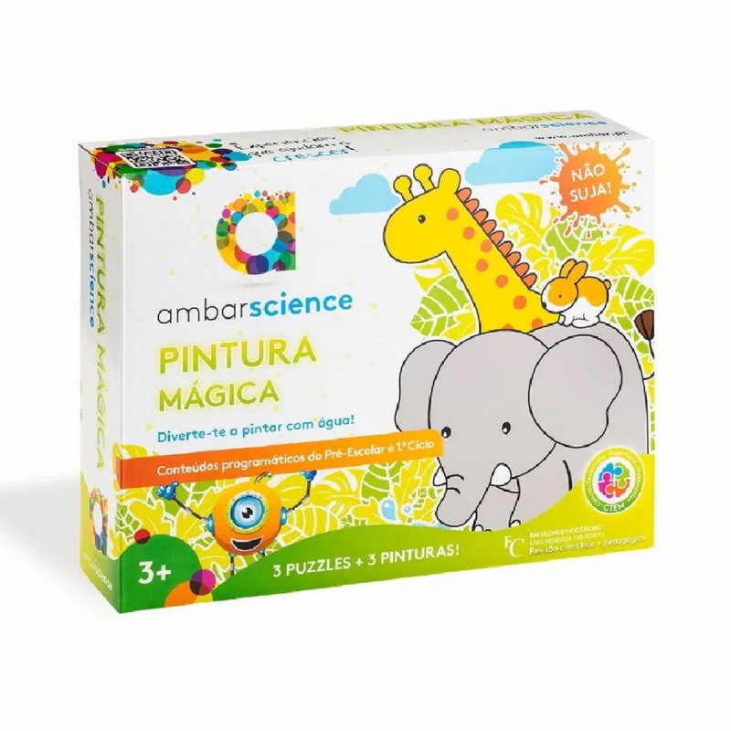 Pintura Mágica - Elefante, Girafa e Coelho (3+) Ambar Science